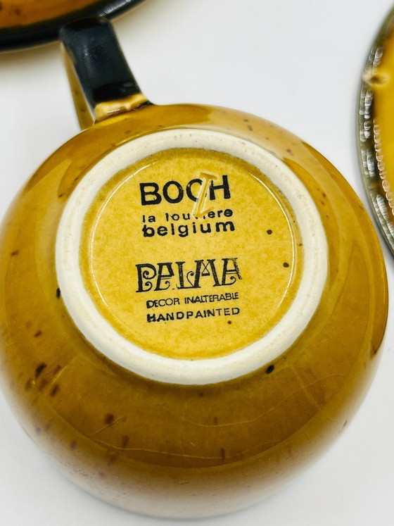 Image 1 of Lot de quatre tasses et sous tasses Boch  Palma vintage