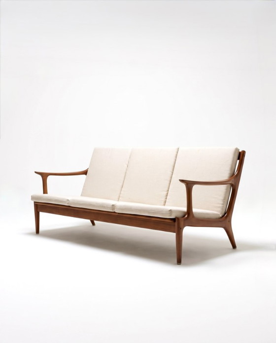3-seater sofa by Edvard Valentinsen for Fraska - 1960 – 3-5 seaters, Wood (photo 4 of 9)
