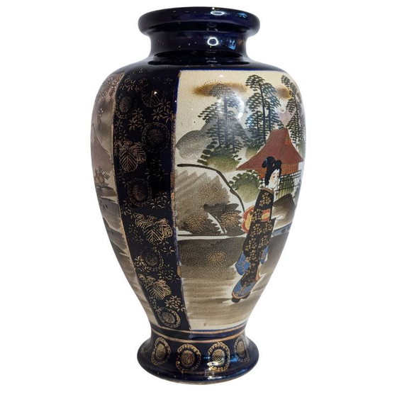 Antike japanische Satsuma Garnitur – Geisha Dekoration (3-teilig) – Lounge-Sets, Ceramic, Gold (photo 7 of 10)