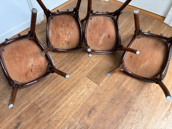 4x J Kohn Thonet style Dining chairs – Jacob & Josef Kohn, Wood (photo 10 of 11)
