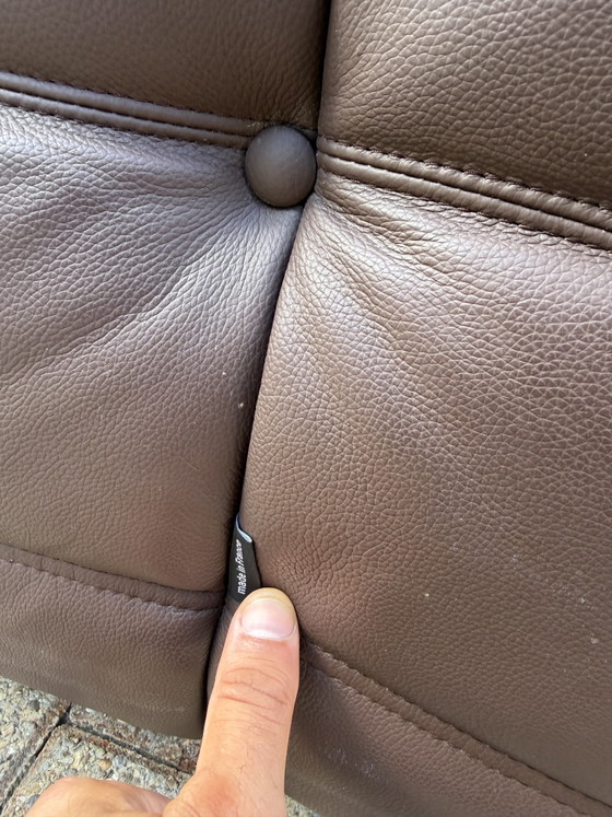 Image 1 of 100% authentic Ligne Roset Togo 2x 3-seater in Chocolate Brown leather