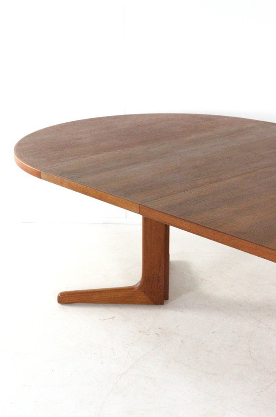 Image 1 of Tavolo da pranzo rotondo allungabile 2x di S. Burchardt Nielsen, design vintage danese.