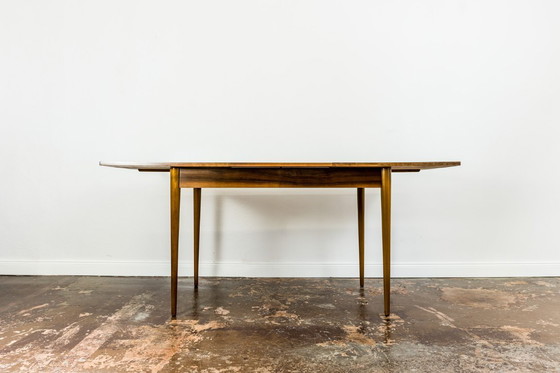 Image 1 of Mid Century Extendable Dining Table In Walnut, 1960s