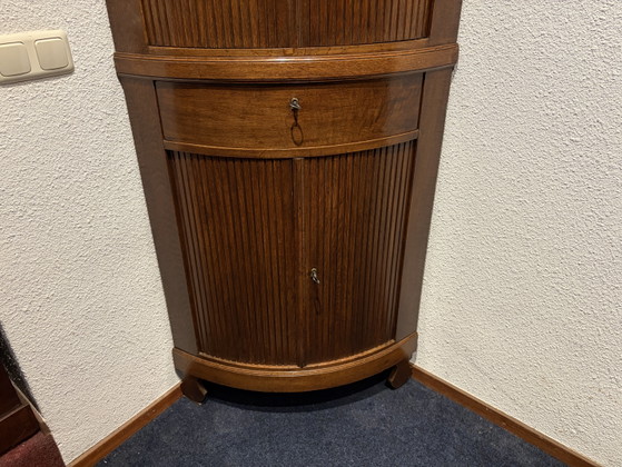 Rare corner cabinet made of North Holland oak – Wood (photo 4 of 6)