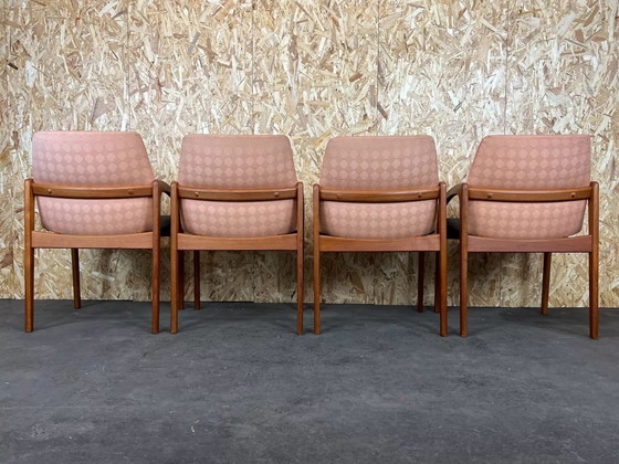 Image 1 of 4x sedia da pranzo in teak anni &#39;60 e &#39;70 Henning Kjaernulf Korup Stolefabric mod. 23