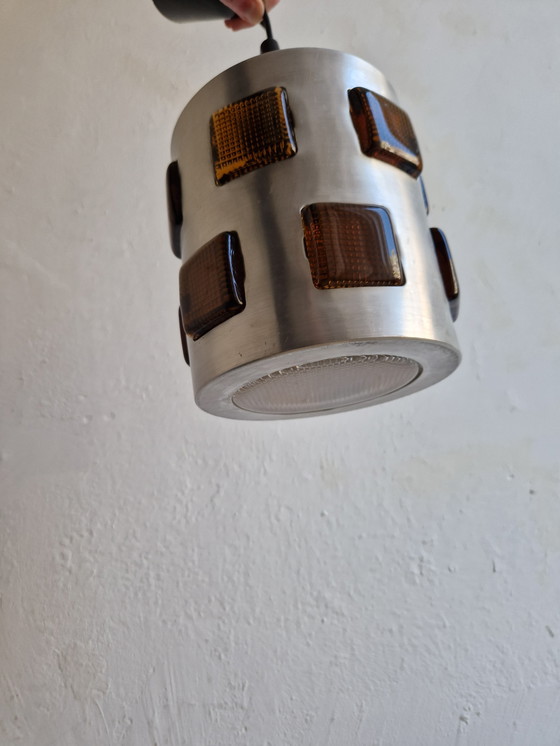 Image 1 of Vintage Vitrika Hanglamp Met Prisms Design Sfeervol