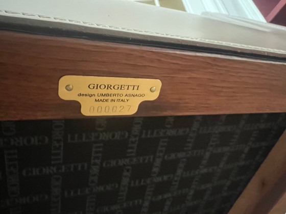 Image 1 of 2x Giorgetti leren leunstoelen
