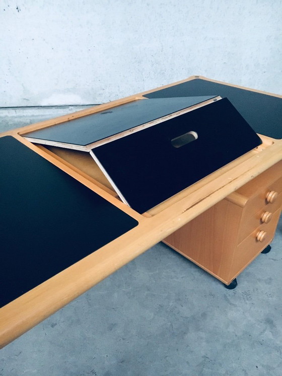 Image 1 of Scandinavian Ergonomic Design Writing Desk and Stool, Stokke 1980's