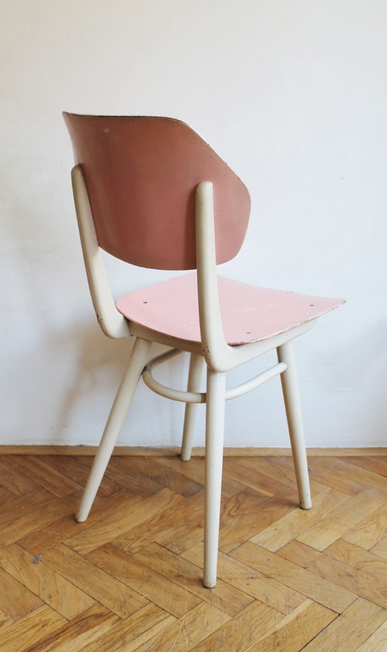 Set di 6 sedie da pranzo TON | Finitura originale color pastello | 1964 – Wood (photo 40 of 46)