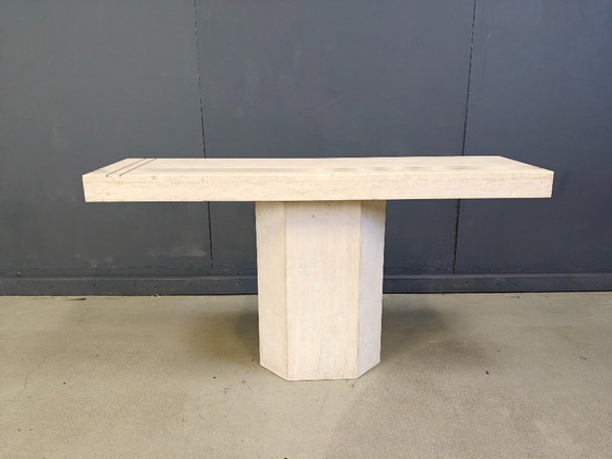 Image 1 of Console en travertin de Roche Bobois, 1970