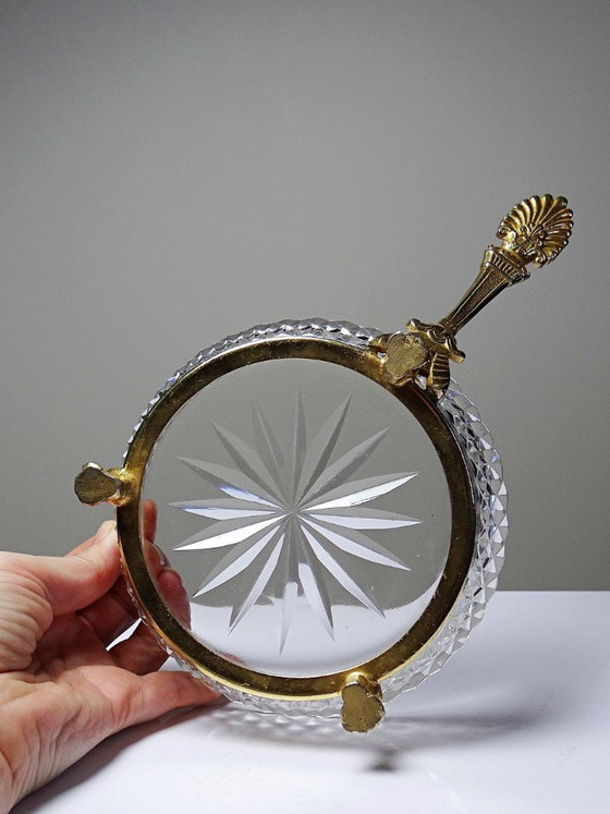 Image 1 of Sèvres crystal trinket tray, designed by L. Seiler, with an antique gilt mount
