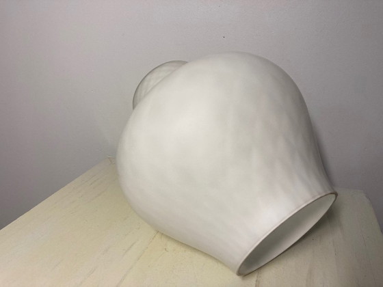 Vintage Witte Opaline Lampenkap Met Mooie Ronding (Mogelijk Louis Kalff) – Philips, Hanglampen, Glass (photo 5 of 6)