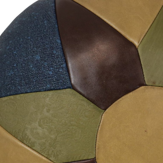Cuscino rotondo vintage patchwork double-face Skai in similpelle 44 cm – Cuscini (photo 8 of 15)