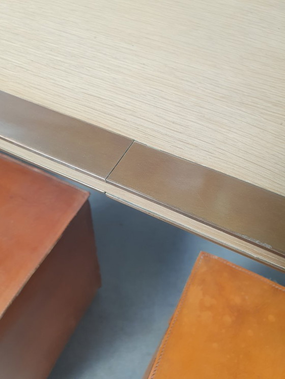 Image 1 of Oak Brass Vintage Design XL table custom made