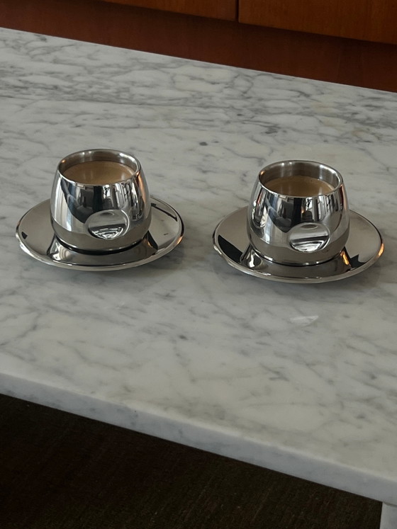 AMC Art Design metal coffee cup with saucer – Price per cup & saucer – Crockery, Italian Design (photo 2 of 8)