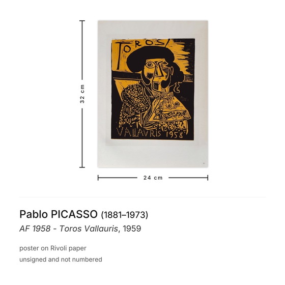 Pablo Picasso-poster AF 1958 - Toros Vallauris 1959 – Paper (photo 3 of 5)