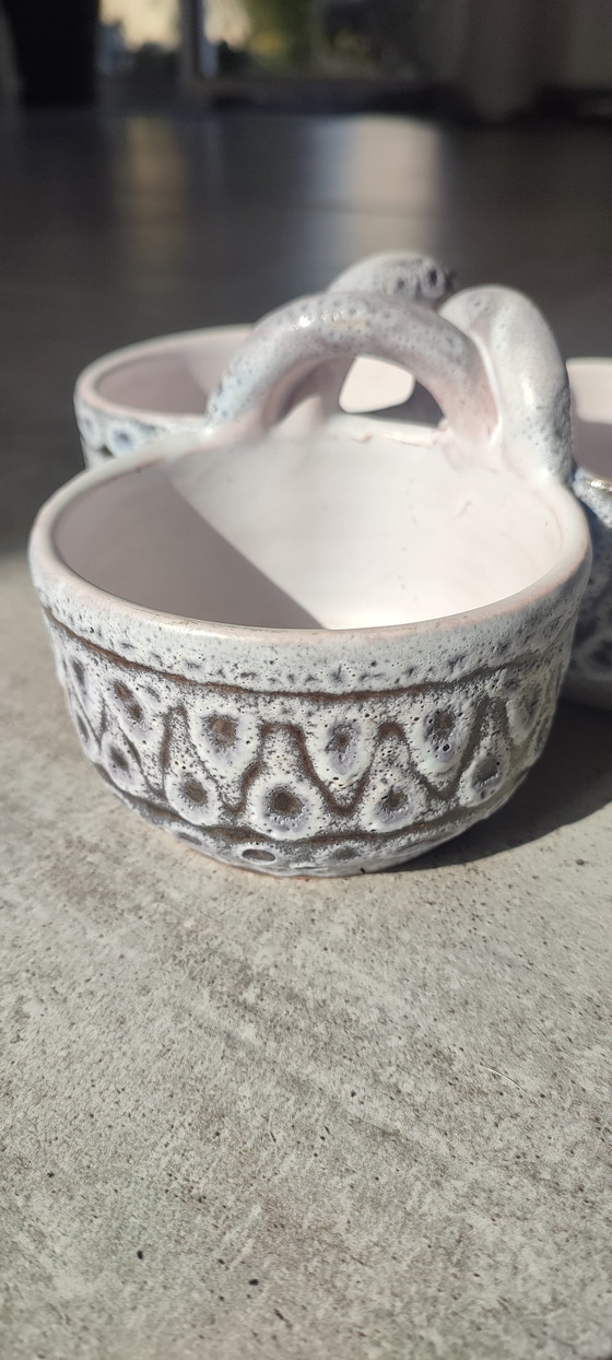 Image 1 of Soporte para servir trípode de cerámica Jean Austruy, años 50/60