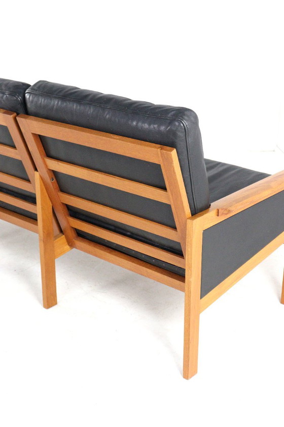 Illum Wikkelso voor Niels Eilersen Capella bank vintage Mid-Century – 3-5 zitsbanken, Leather, Wood (photo 17 of 17)
