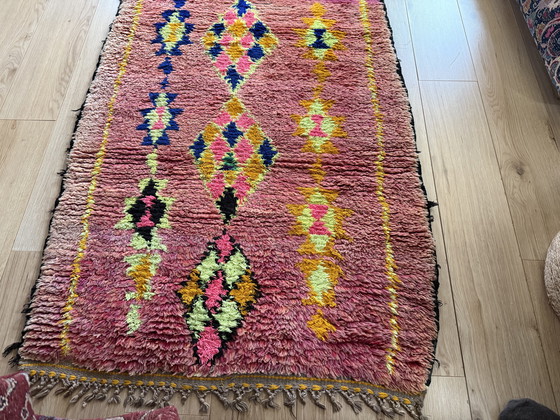 Image 1 of Vintage Marokkaanse Loper 384 × 101 cm – Expressief & Handgeknoopt