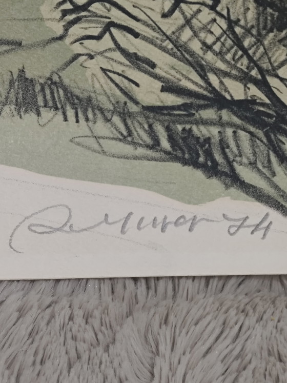 Image 1 of Lithografie von A. Murer, 57/150, handsigniert