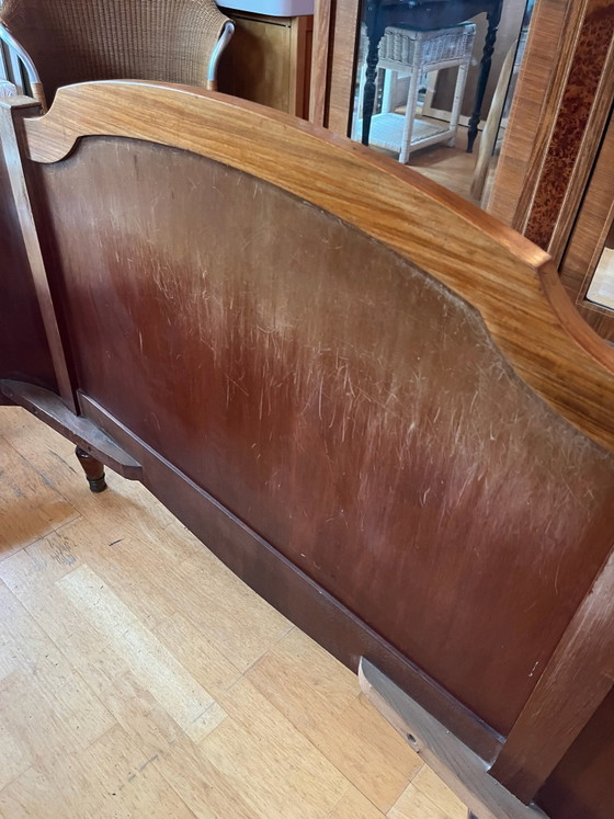 Struttura letto antica, Letti matrimoniali, Legno, Marrone (foto 6 di 8)
