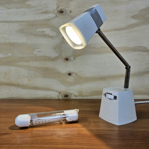 Vintage Japanische Tischlampe / Schreibtischlampe Taki light Iris 1960s ( Tada Kiko ) Teleskoplampe ( verstellbar)