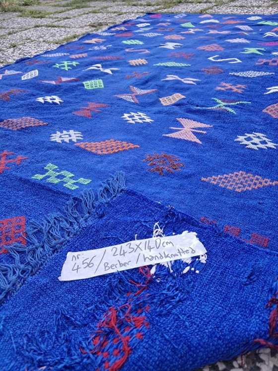 Image 1 of Handgeknoopt Berber kleed wol 243x140cm