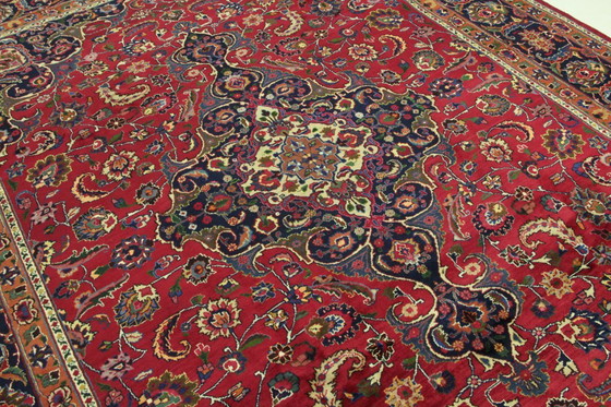 Image 1 of Original Perserteppich Keschan,Kashan Rot 340 x 250 cm Top Zustand Klassik Alt