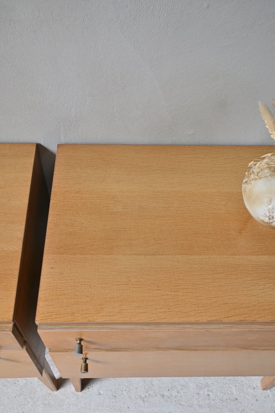 Image 1 of Set vintage di comodini in rovere