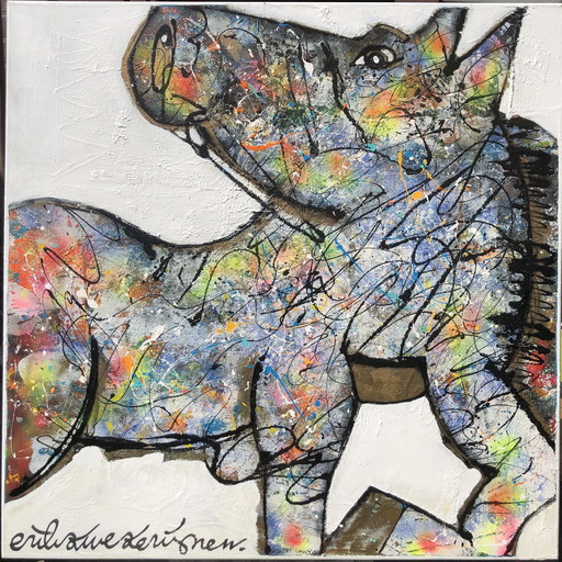 Erik Zwezerijnen schilderij 100x100