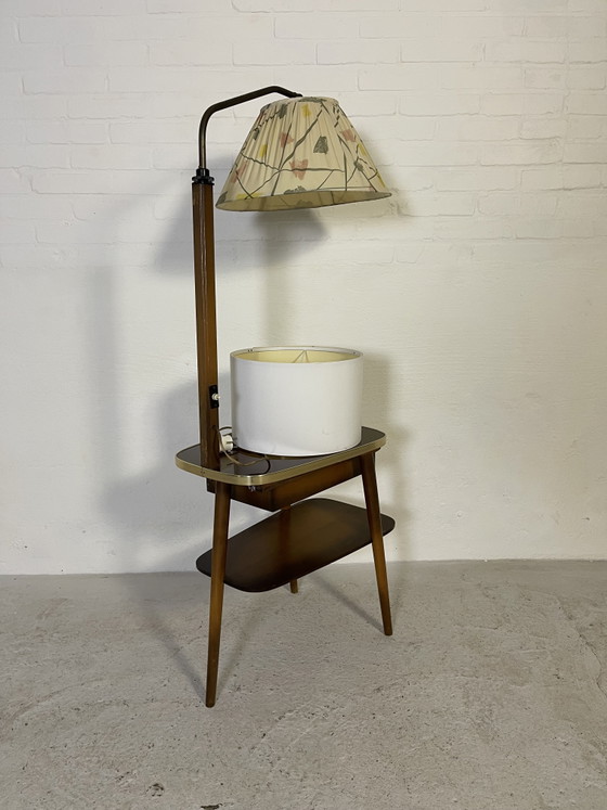 Image 1 of Vintage staande lamp bijzettafel 