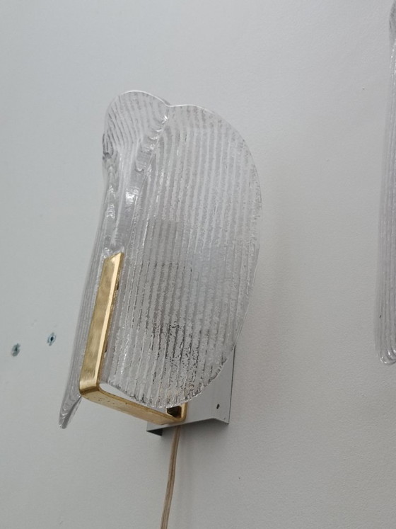 Image 1 of Wandlampen van Carl Fagerlund voor Orrefors, jaren 70.