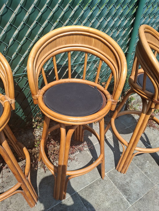 Bamboo bar chairs