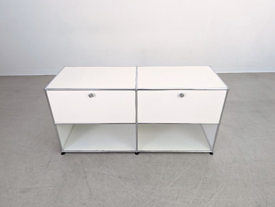Image 1 of Original USM Haller Sideboard 2x2 pure white chest of drawers sideboard