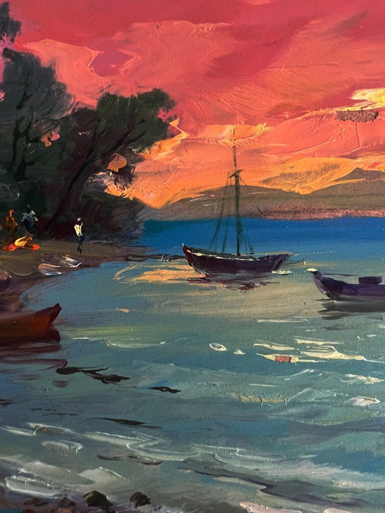 Image 1 of Bateaux au coucher du soleil