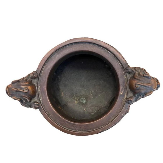 Chinese bronzen wierookbrander met Foo Dog deksel en leeuwenpoten – Decoratieve objecten, Klassiek (photo 5 of 8)
