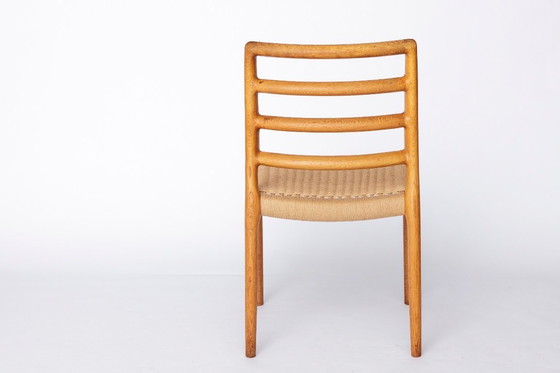 Image 1 of Niels Otto Møller Model 85 Chairs – Oak, Danish Mid-Century Dining Chairs, 1980s, New Danish Cord Weave, Up to 6 Available
