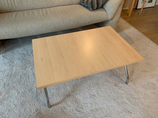 Salontafel hout chroom mid-century modern