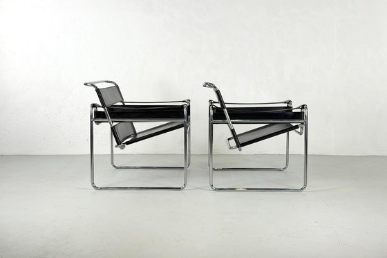 Image 1 of Ein Paar Wassily-Sessel von Marcel Breuer für Gavina - 1960er Jahre