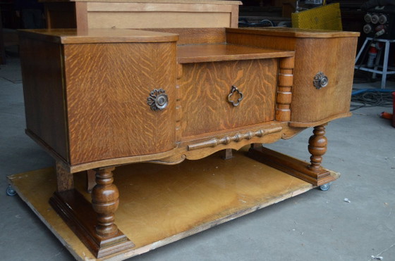 Petite Commode Vintage (années 70/80) – Buffet bas, Metal, Wood (photo 2 of 5)