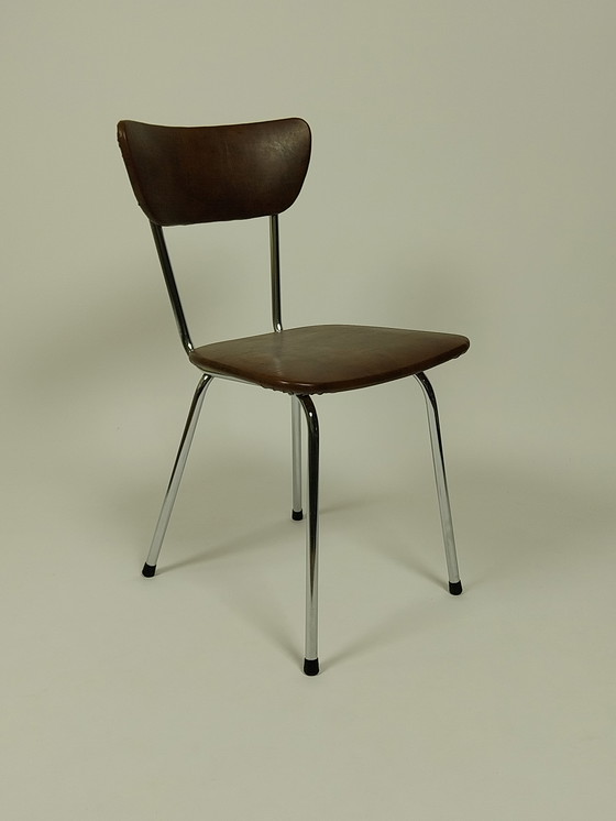 Image 1 of 6 sedie vintage in pelle Skai, anni '60 - '70