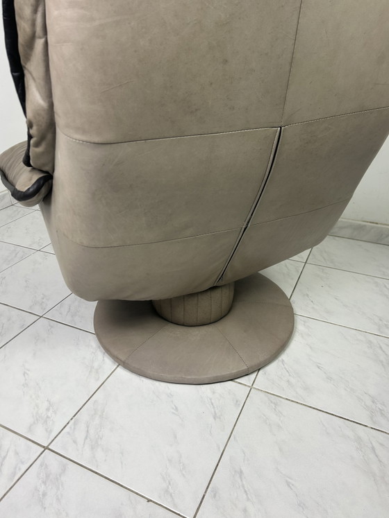 Image 1 of Vintage leren fauteuil draaifauteuil