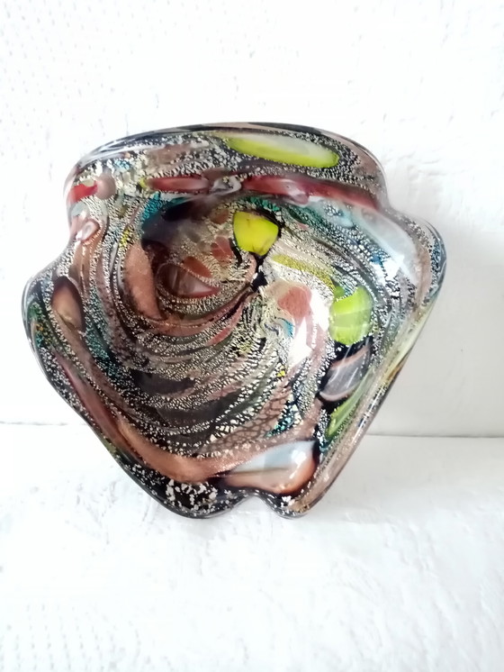 Image 1 of Murano/Avem Tutti Frutti jaren 60 glazen asbak/zakje leegsysteem