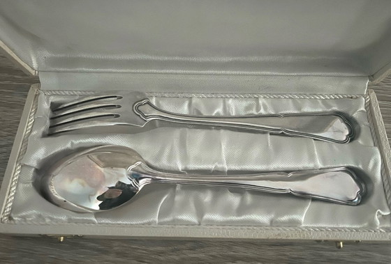 Image 1 of Set di 2 posate in metallo placcato argento 60 Vintage DIXI Hallmark