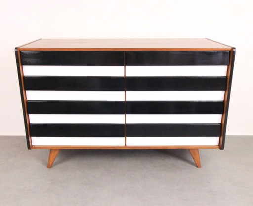 Chest of drawers U-450 Black&White by Jiří Jiroutek, 60s