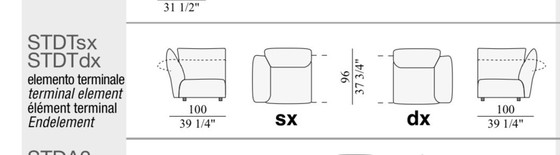 Image 1 of Edra “Standard” modulaire hoekbank stof cat T Nest showmodel
