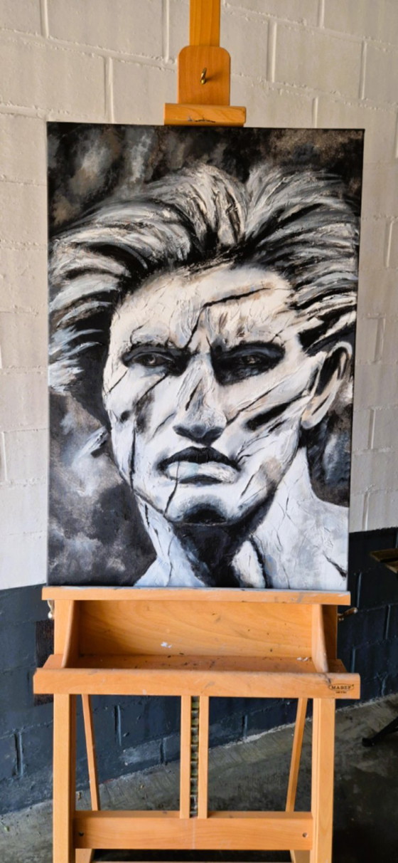Silence in Stone - Acrylic on Linen Canvas – Paintings & Drawings (photo 3 of 6)