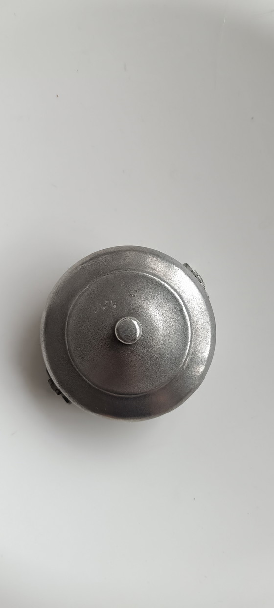 Image 1 of Vintage Pewter Box by Scandia Tenn – Sweden – With Original Certificate