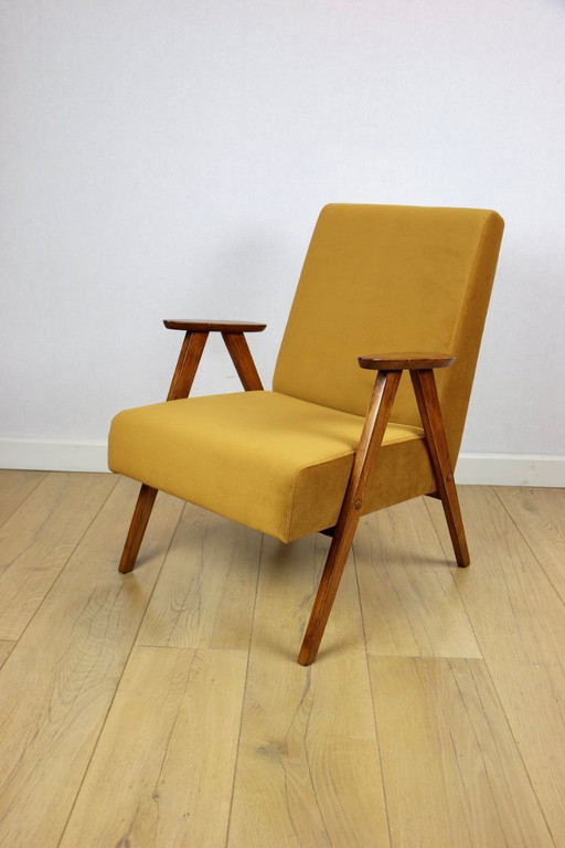 Klassischer Vintage Goldener Samt Sessel Jade - Ähnlich Chierowski Modell - 2 Stück Verfügbar