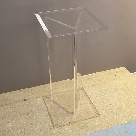 David Lange console uit 1980. Plexiglas. – Roche Bobois (photo 3 of 6)